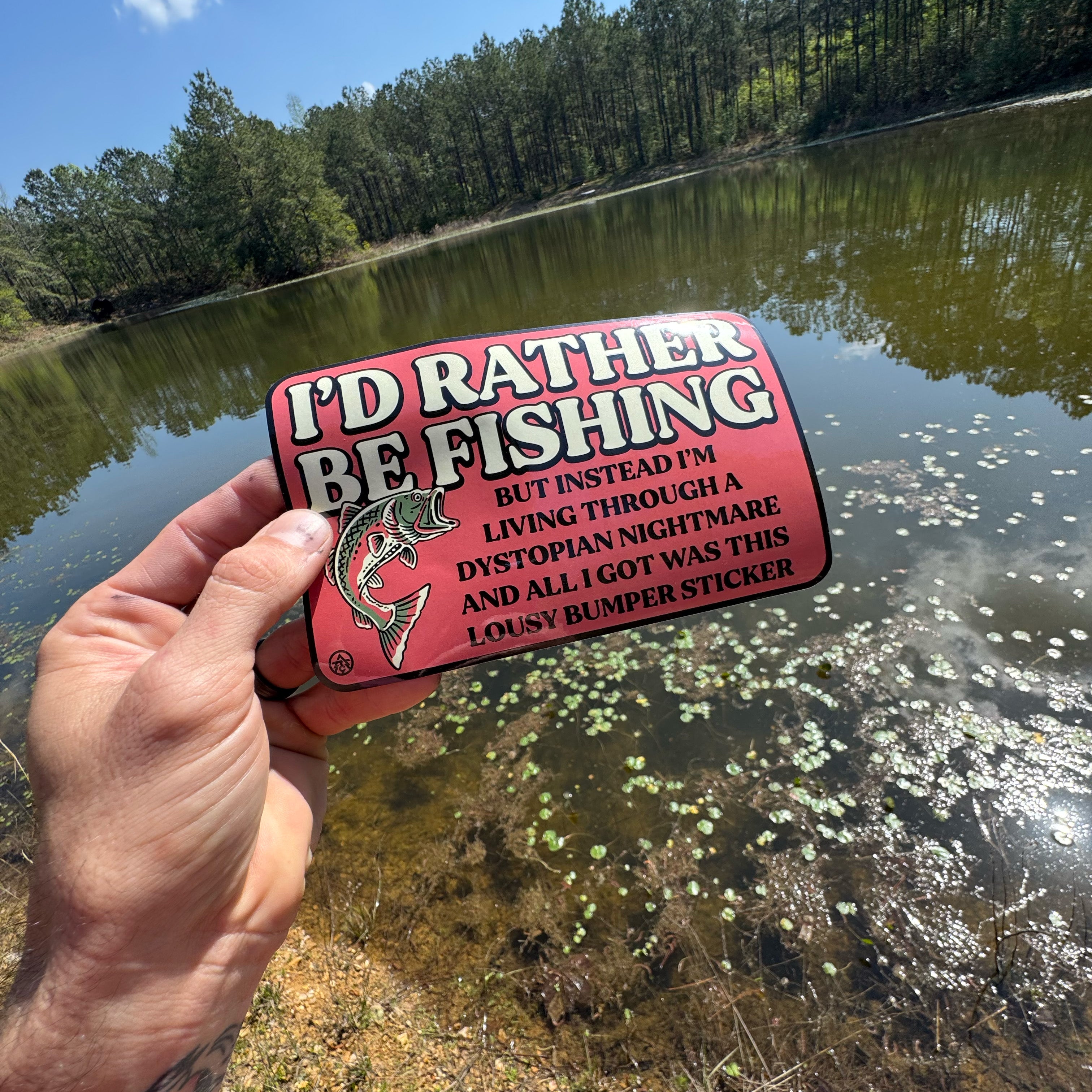 I'd Rather Be Fishing Sticker