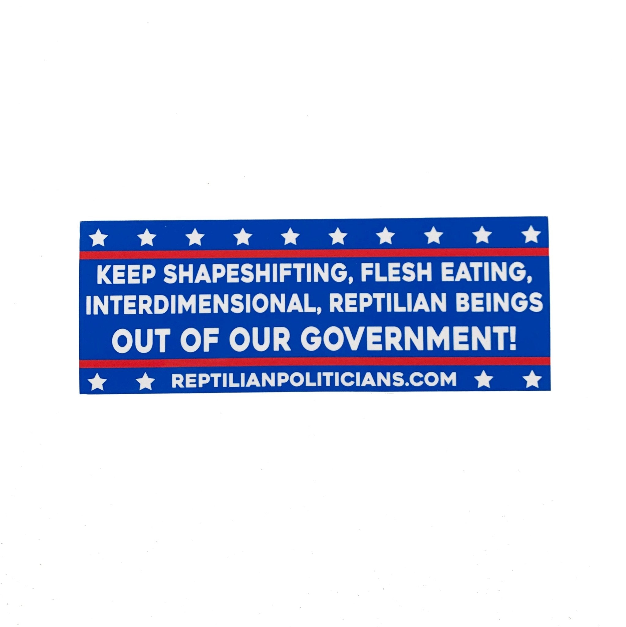 Reptilian Politician Sticker - Agenda Trading Company